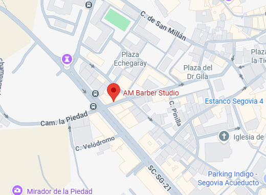 Mapa de ubicación de AM Barber Studio en Segovia
