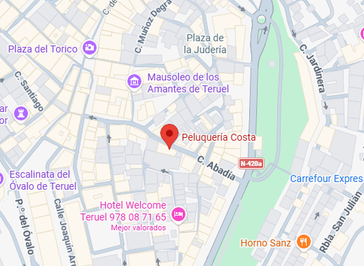Mapa Barbería Costa Teruel