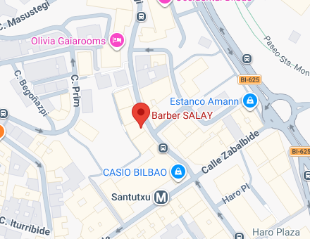 Mapa de ubicación de Barbería Salay en Bilbao